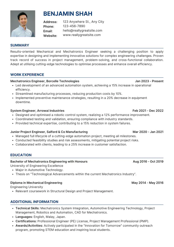 Executive resume template